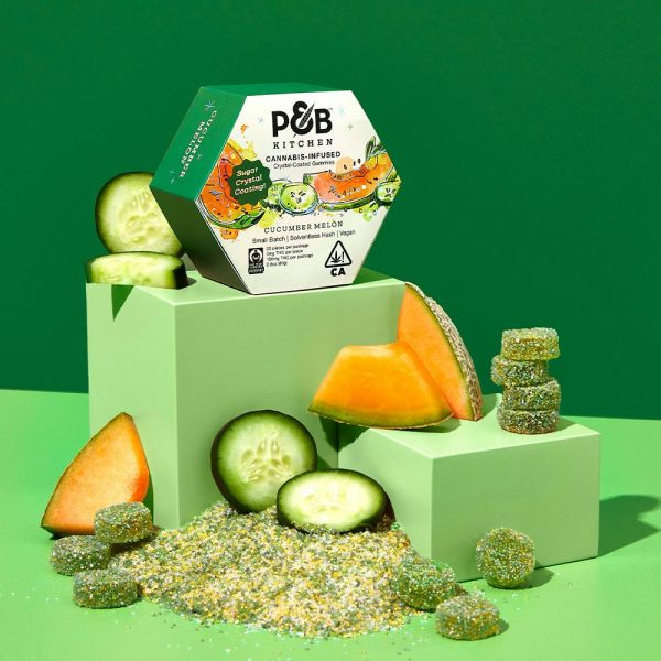 Papa & Barkley - Cucumber Melon Crystal-Coated Solventless Hash Gummies 100mg - Image 2