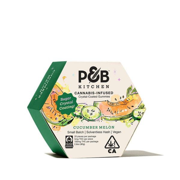 Papa & Barkley - Cucumber Melon Crystal-Coated Solventless Hash Gummies 100mg