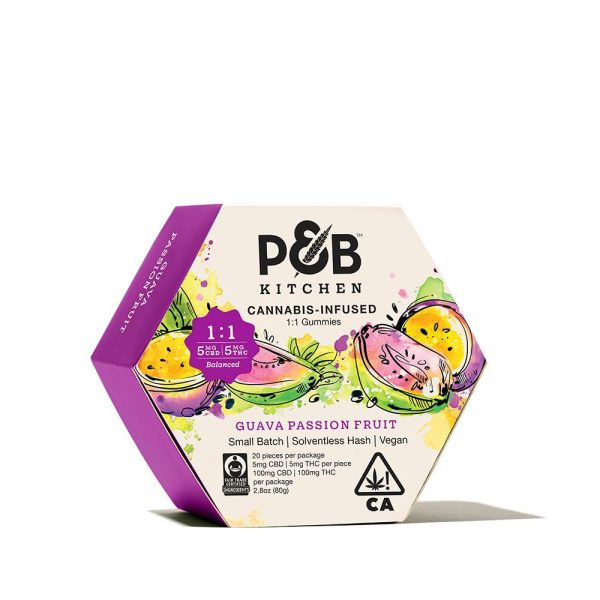Papa & Barkley - Guava Passion Fruit 1:1 Solventless Hash Gummies 100mg