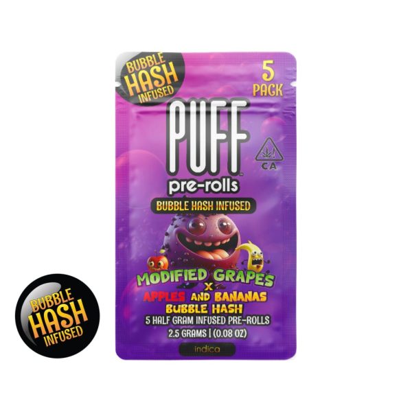 Puff - Hash Infused - Modified Grapes x Apples and Bananas - 5pk - (I) 2.5