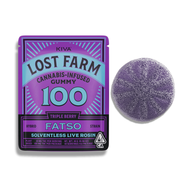 Lost Farm - Triple Berry x Fatso Live - Rosin Gummy - 1pk - (H) 100mg - Image 2