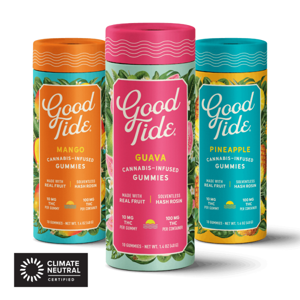 Wyld - Good Tide - Kiwi Strawberry Gummies - THC:CBD:CBG - 1:1:1 - 10 Pack NFR