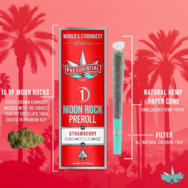 Presidential - Moon Rock Preroll - Strawberry (I) 1g - Image 2