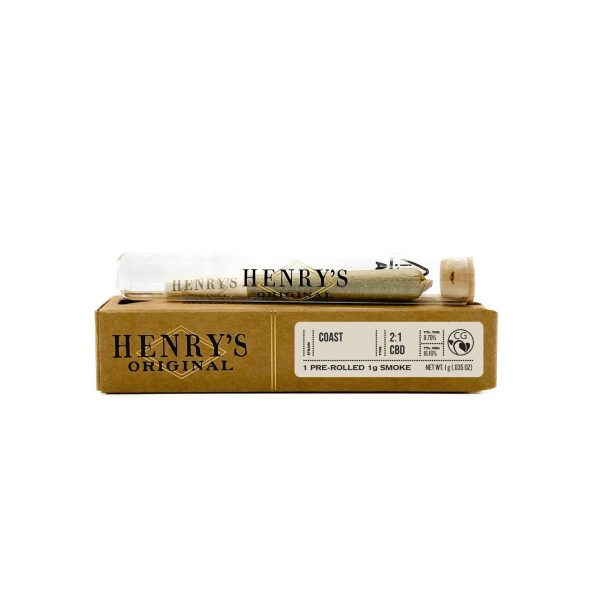 Henry's - Preroll - Coast - 2:1 CBD:THC - 1g