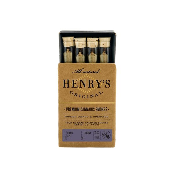 Henry's - Preroll - GRAPE APE - 4pk (I) 2g