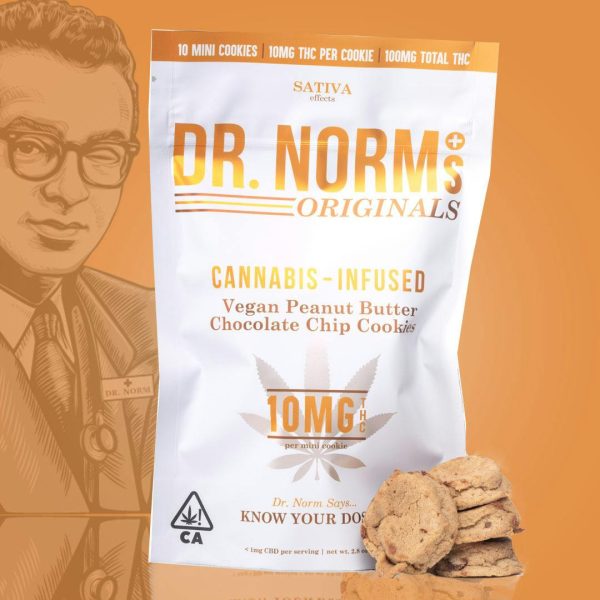 DR. Norms - Vegan - Peanut Butter Chocolate Chip - 10mg Cookies - (S) 100mg